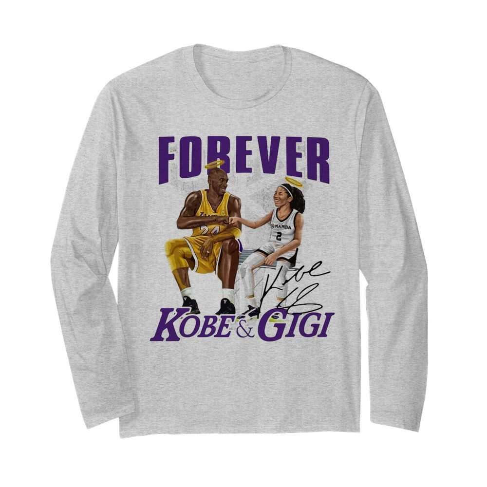 Forever Kobe And Gigi Signature  Long Sleeved T-shirt 