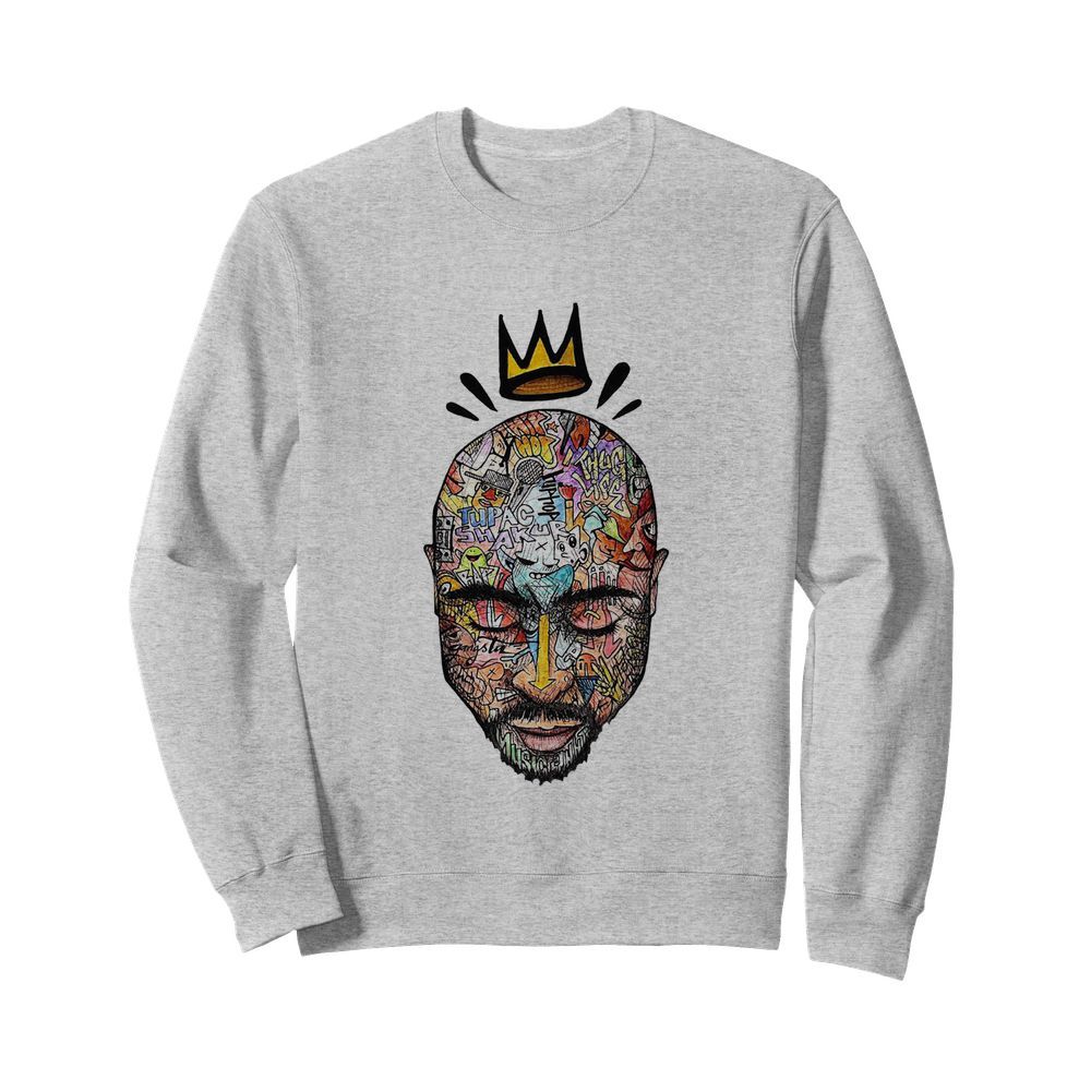 Funny Tupac Shakur Thug Life King Art  Unisex Sweatshirt