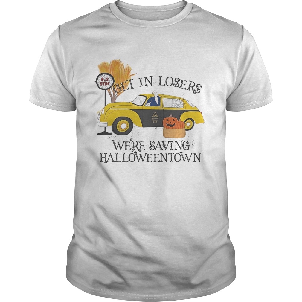 Get in losers were saving halloweentown bus top shirt