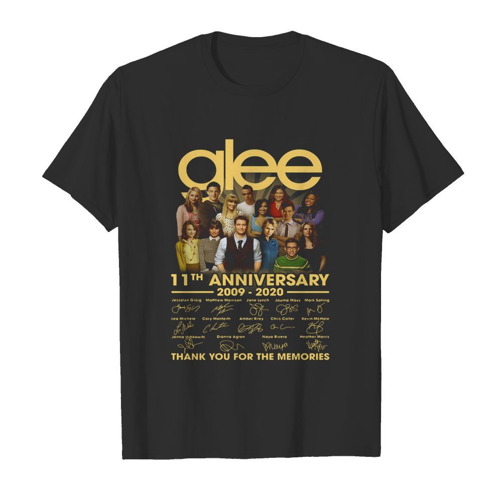 Glee 11th anniversary 2009 2020 signatures thank you for the memories shirt