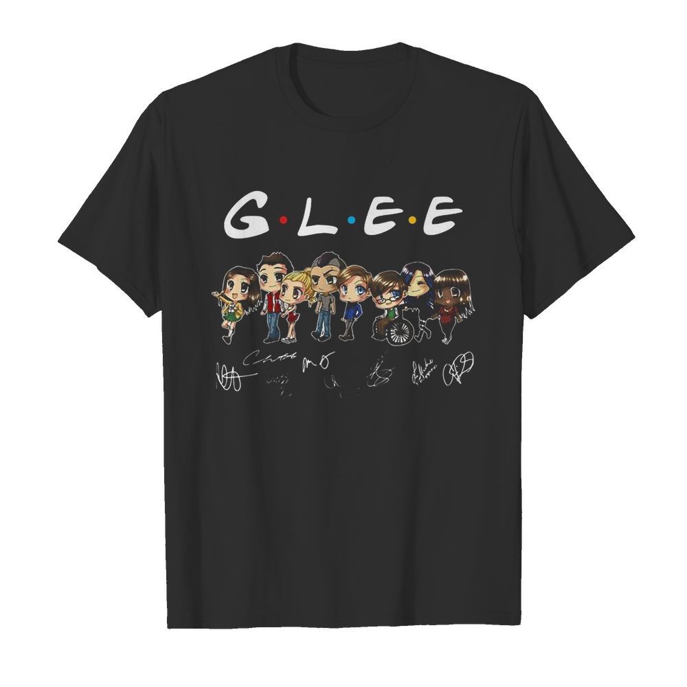 Glee characters chibi signatures shirt