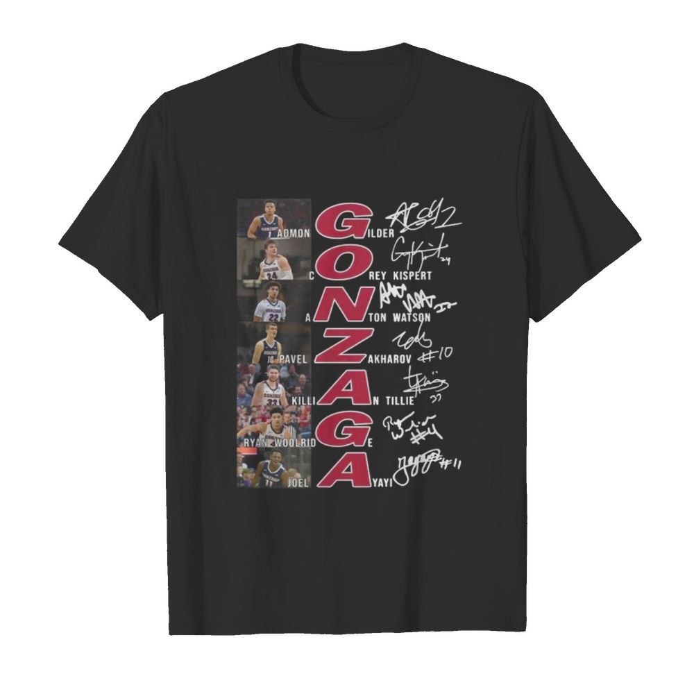 Gonzaga bulldogs basketball players signatures shirt