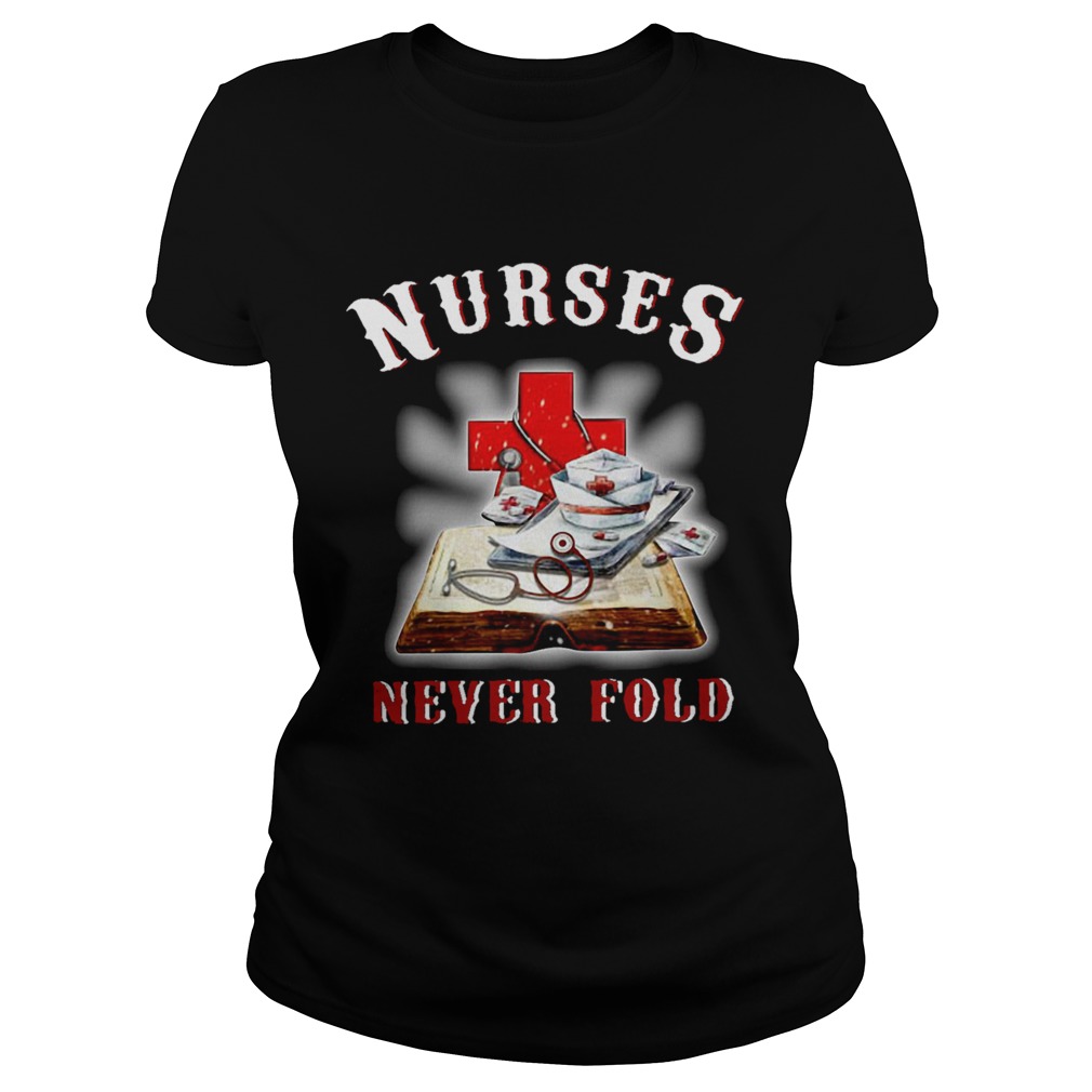 Good Cross Book Nurses Never Fold Proud Nurse  Classic Ladies