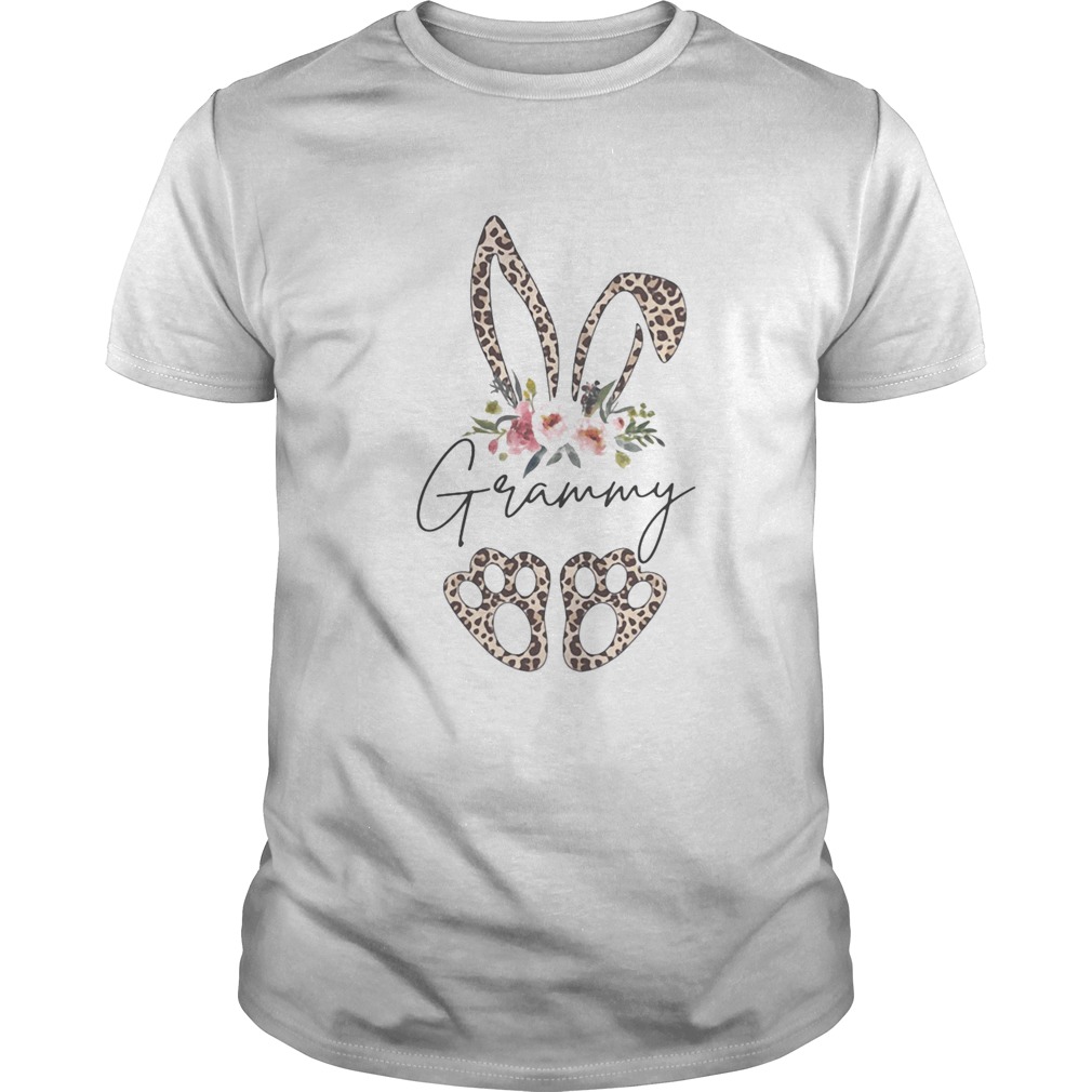 Grammy Bunny Leopard Hippie Flowers Easter Day  Unisex