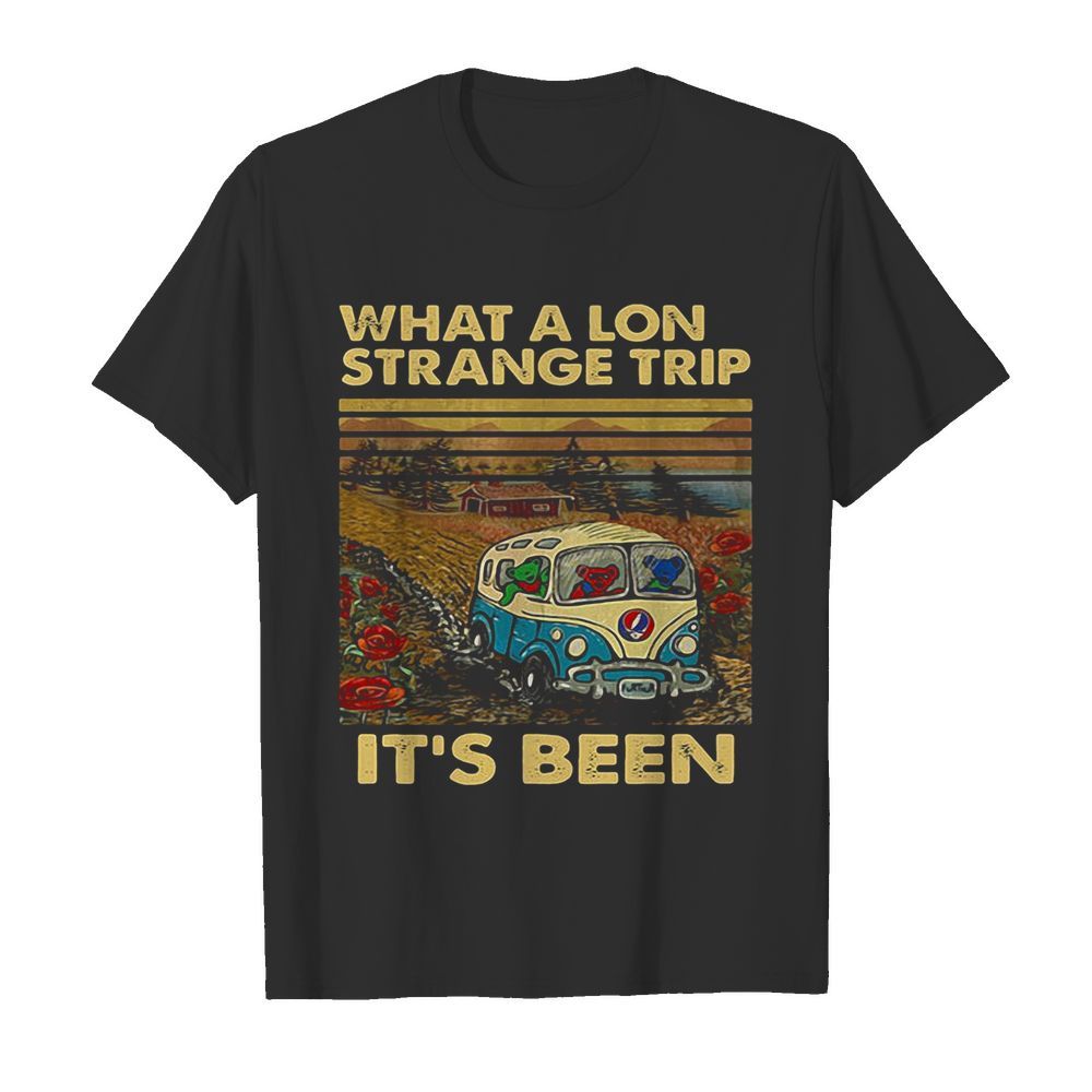 Grateful dead bus bears what a long strange trip it’s been vintage retro shirt