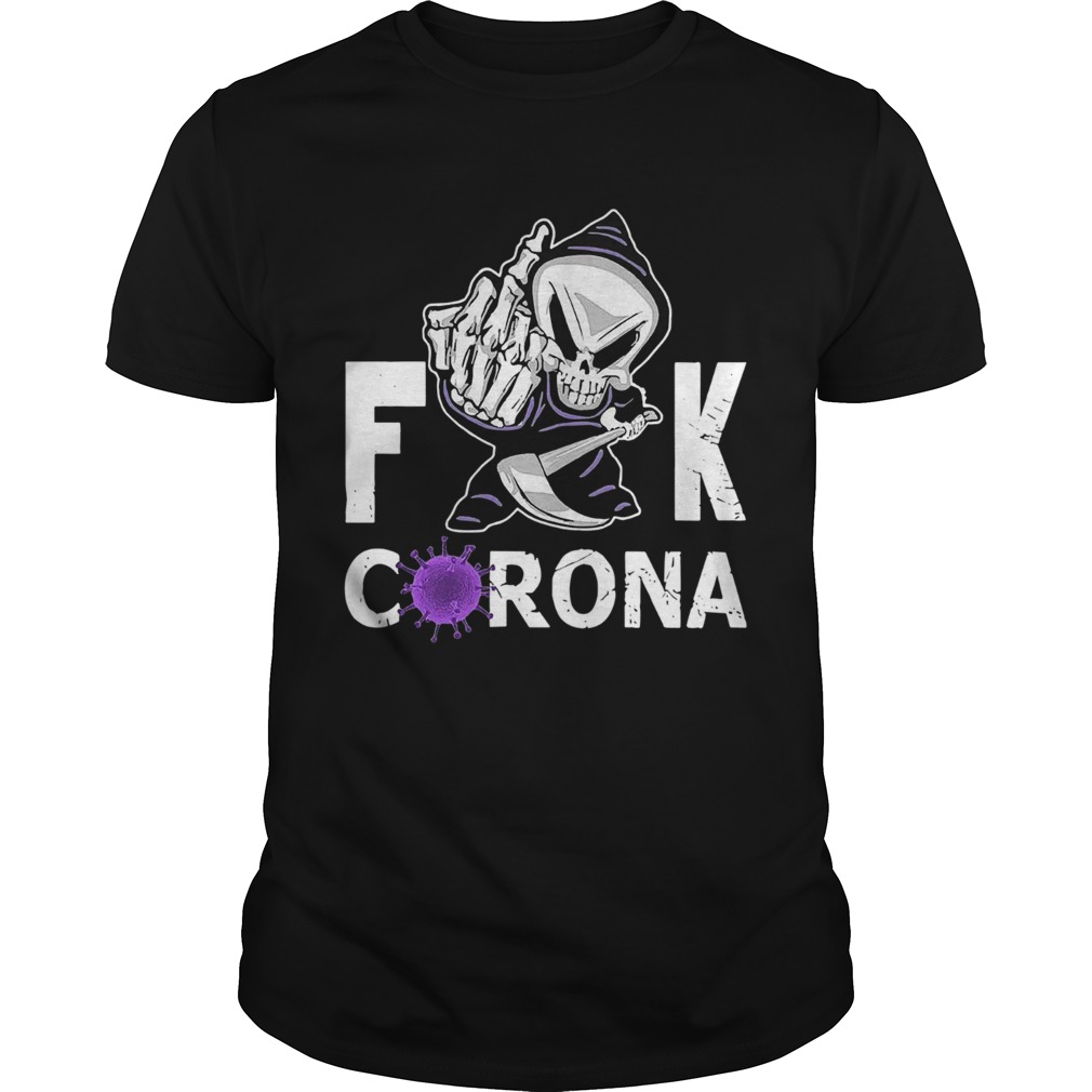 Grim Reaper Middle Finger Fuck Corona shirt