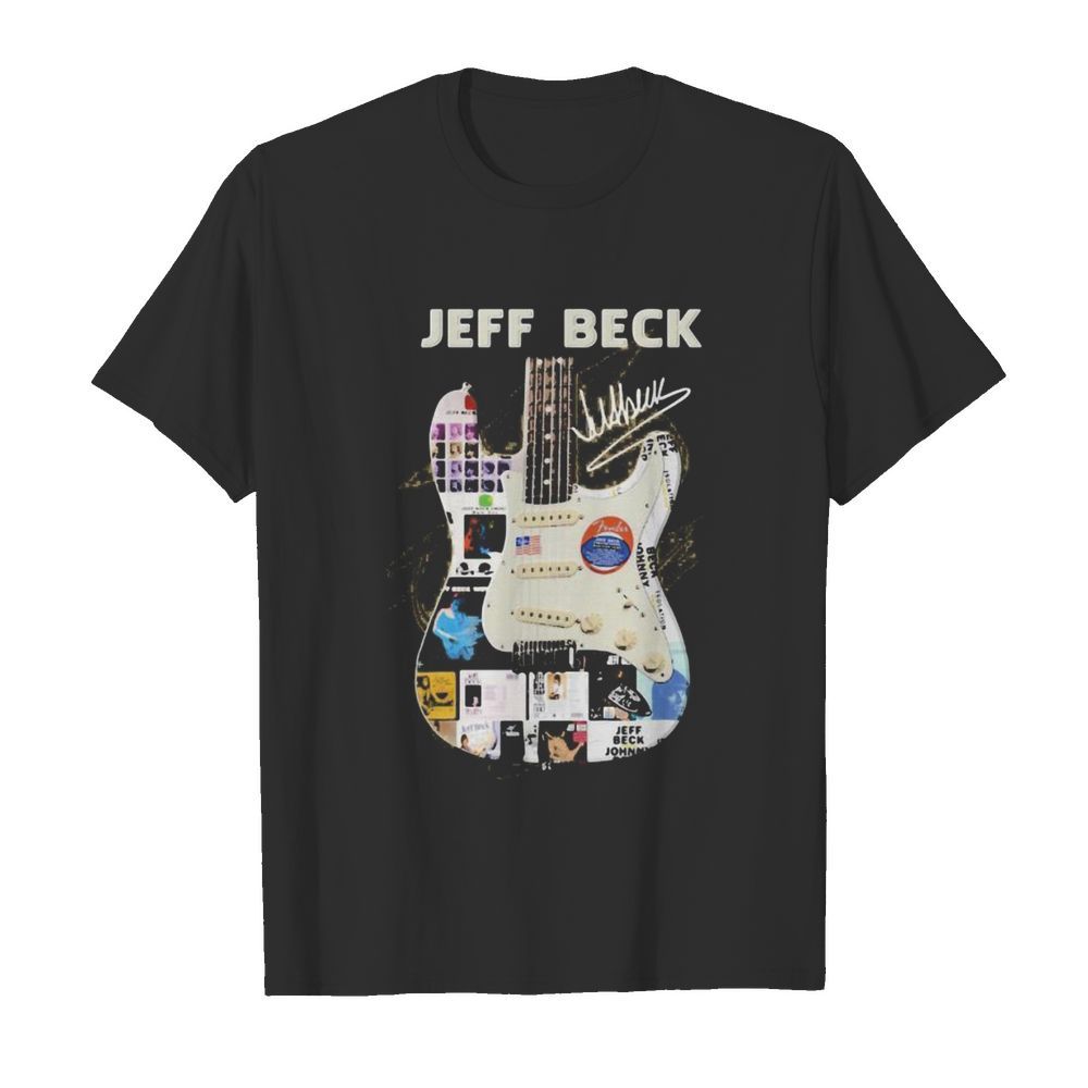 Guitar jeff beck band members signatures shirt