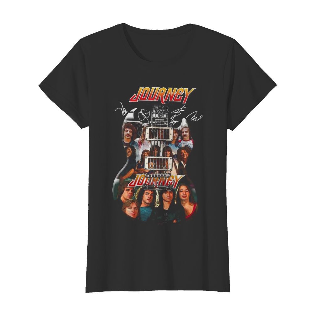 Guitar journey band members signatures  Classic Women's T-shirt