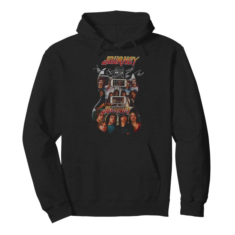 Guitar journey band members signatures  Unisex Hoodie