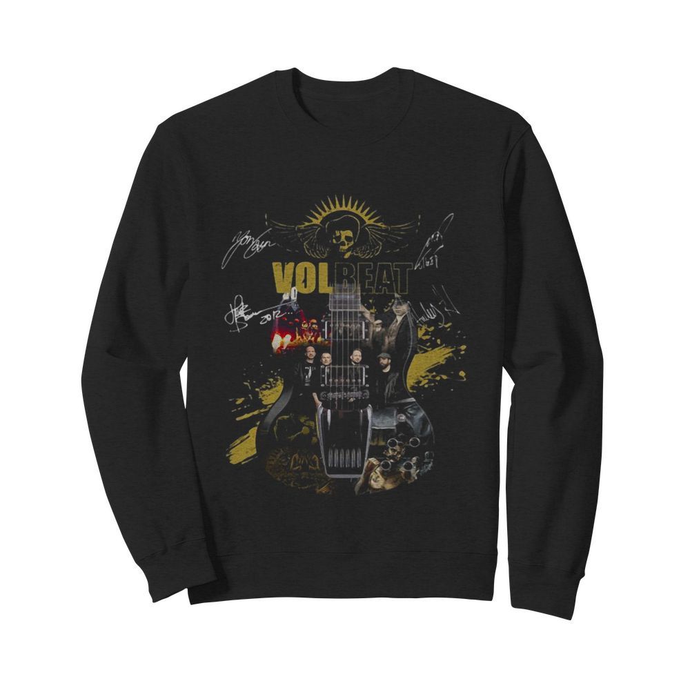 Guitar volbeat band members signatures  Unisex Sweatshirt