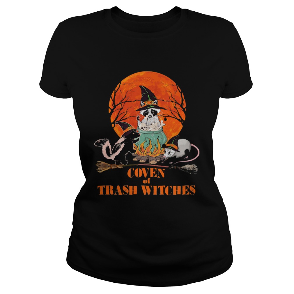 Halloween Animal Coven of trash witches sunset  Classic Ladies