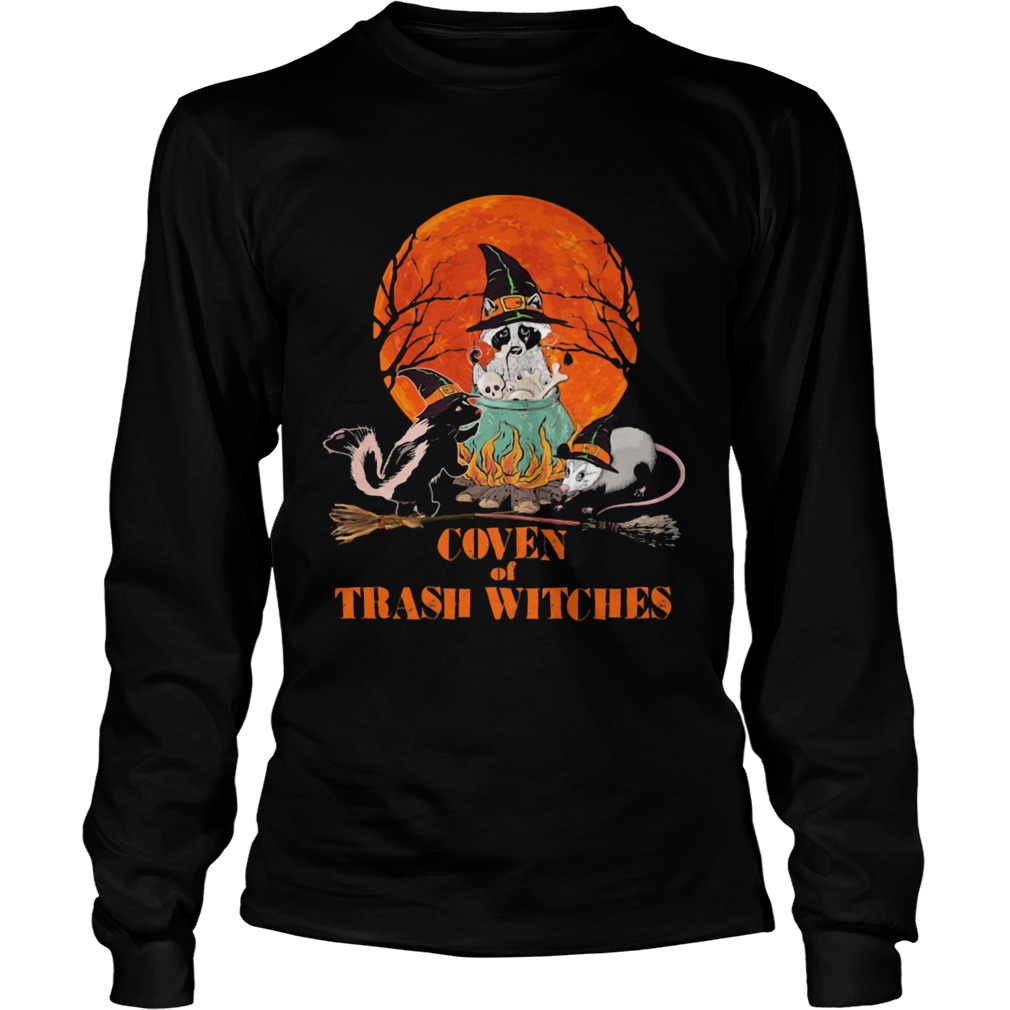 Halloween Animal Coven of trash witches sunset  Long Sleeve