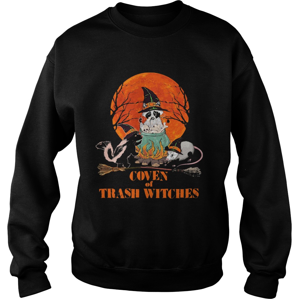 Halloween Animal Coven of trash witches sunset  Sweatshirt