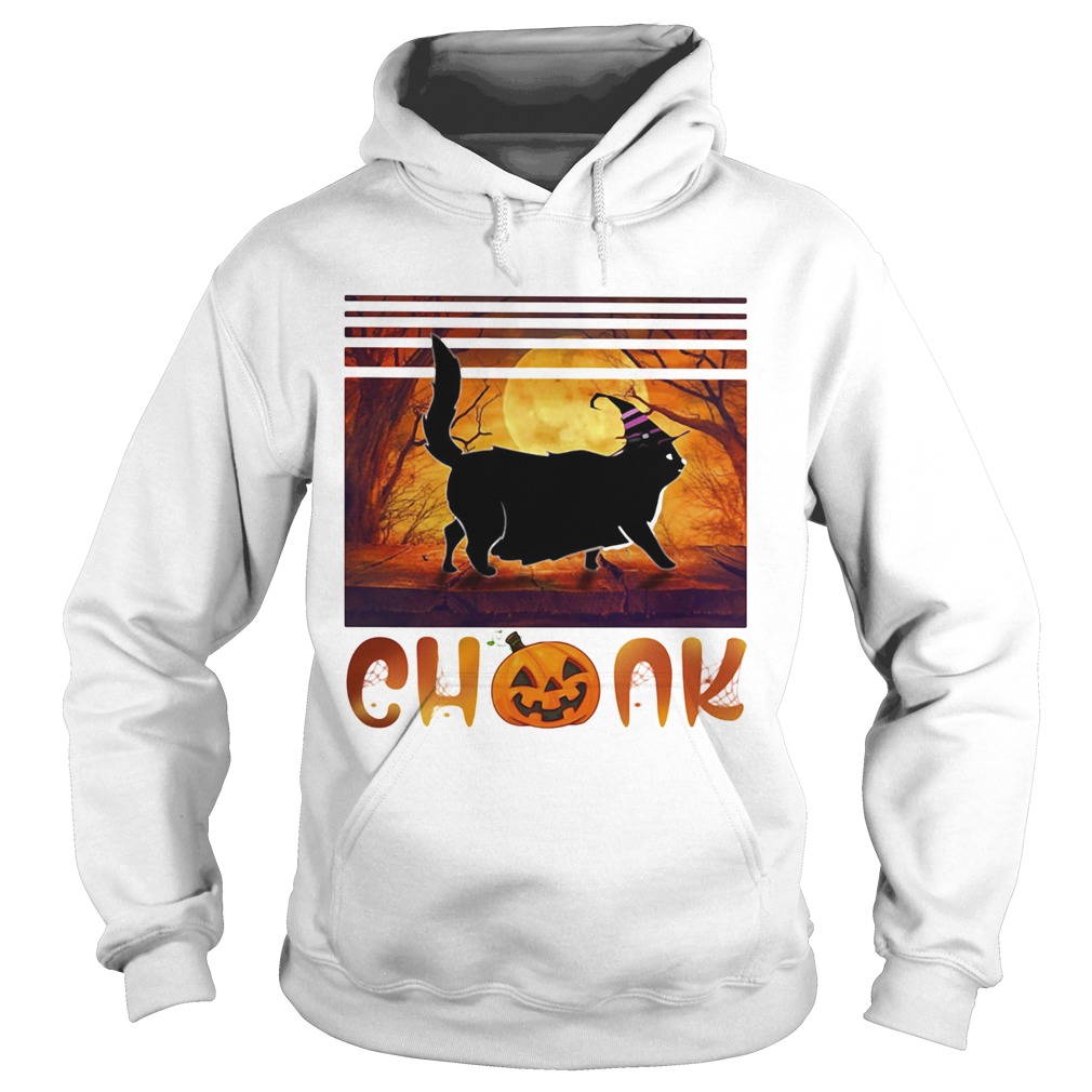 Halloween Cat Chonk Pumpkin Vintage  Hoodie