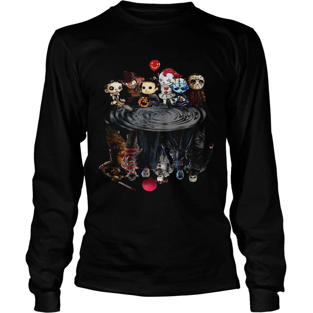 Halloween Horror Characters Movies Water Mirror Reflection  Long Sleeve