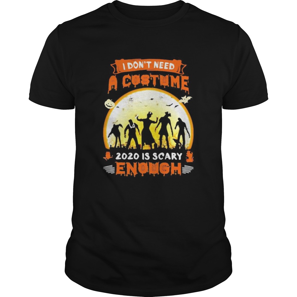 Halloween Nurse I dont need a costume 2020 is scary enough sunset shirt