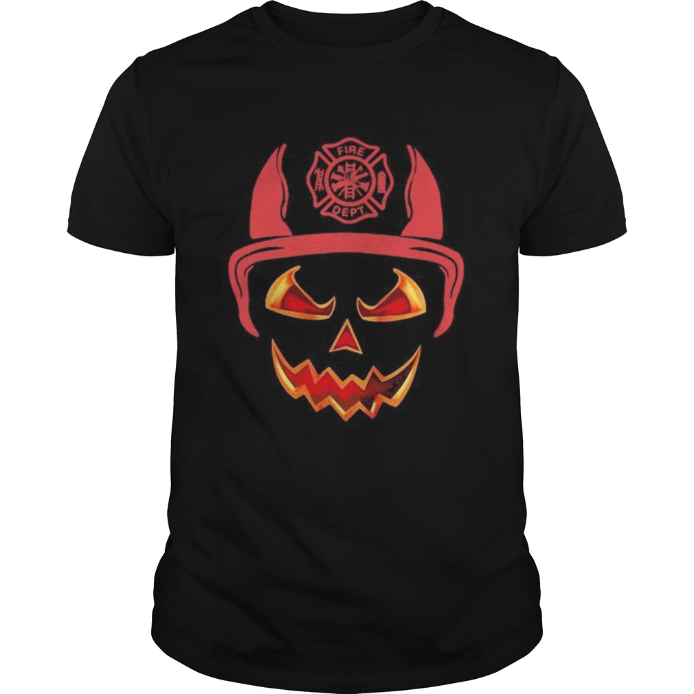 Halloween Pumpkin Firefighter Fireman Fire shirt