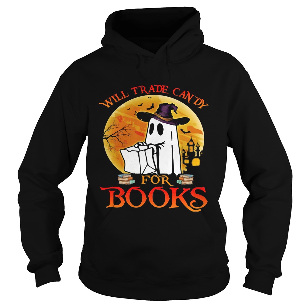 Halloween boos will trade candy for books moon  Hoodie