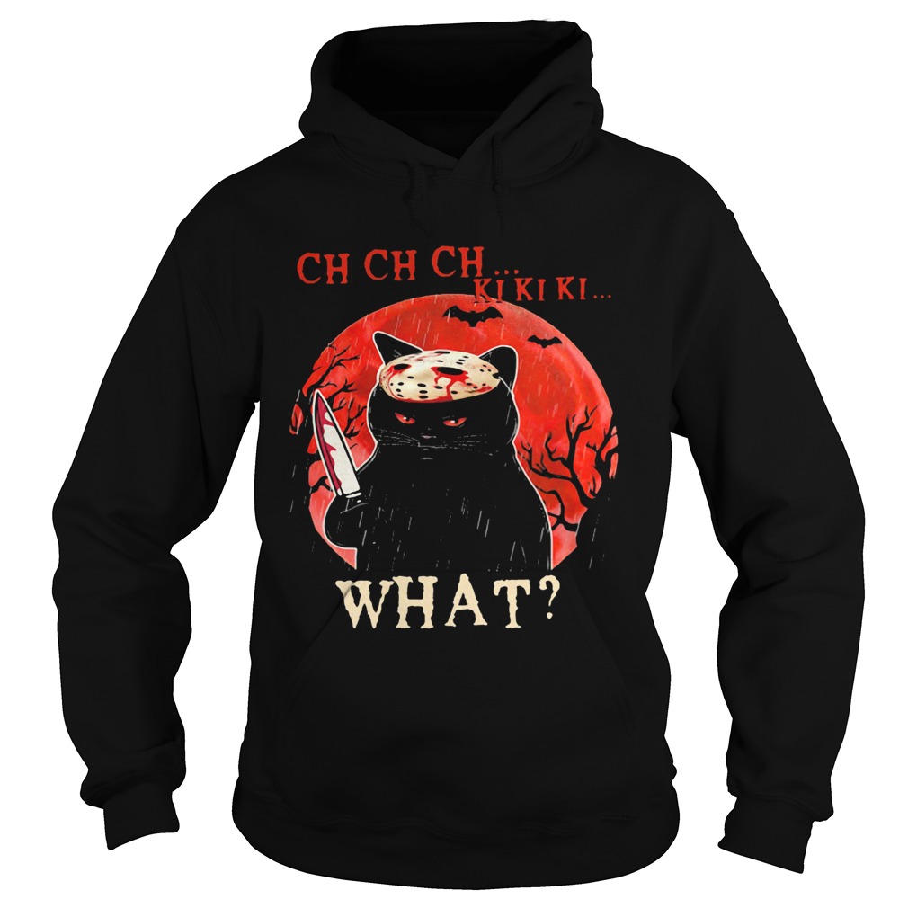 Halloween cat jason voorhees ch ch ch what sunset  Hoodie