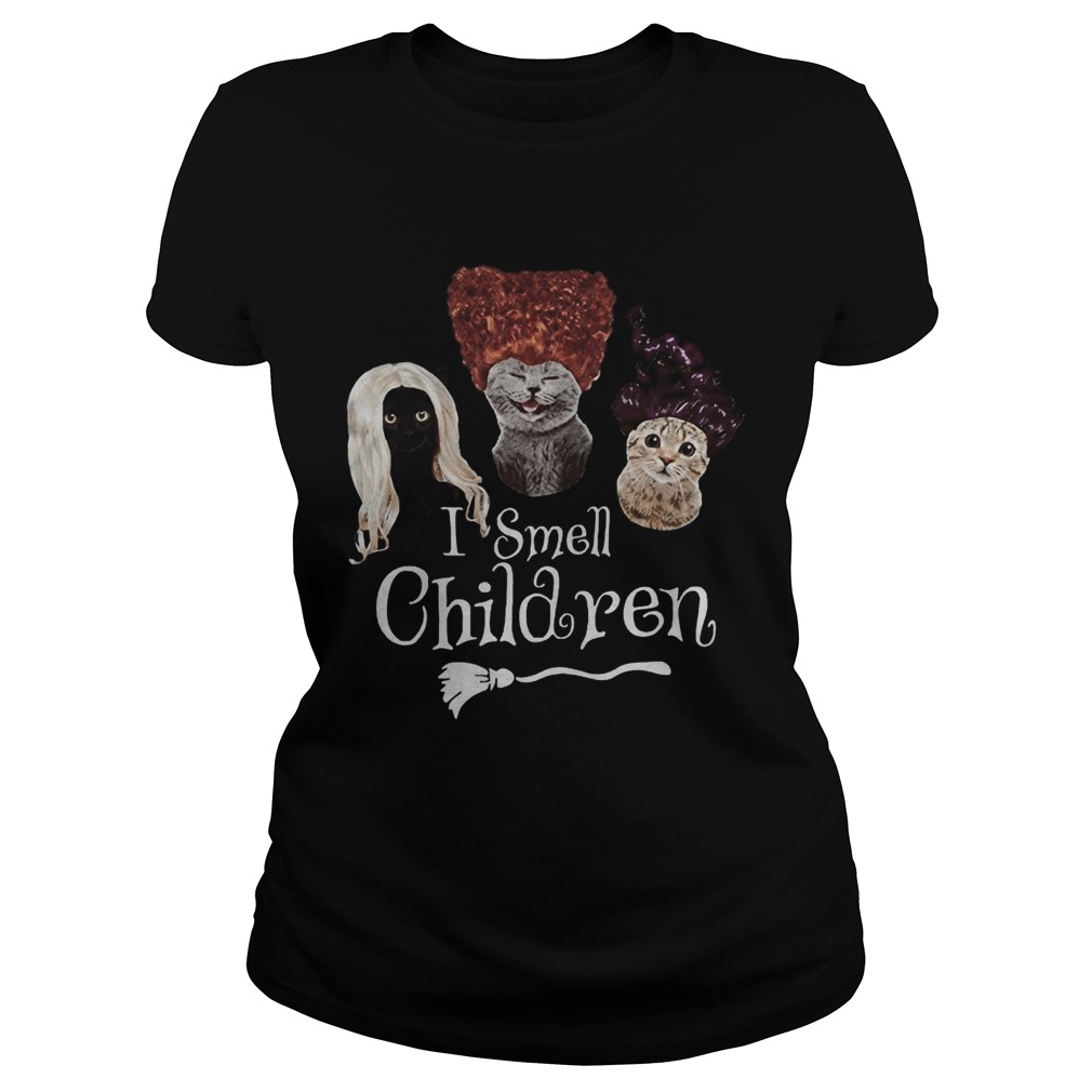 Halloween cats hocus pocus i smell children  Classic Ladies