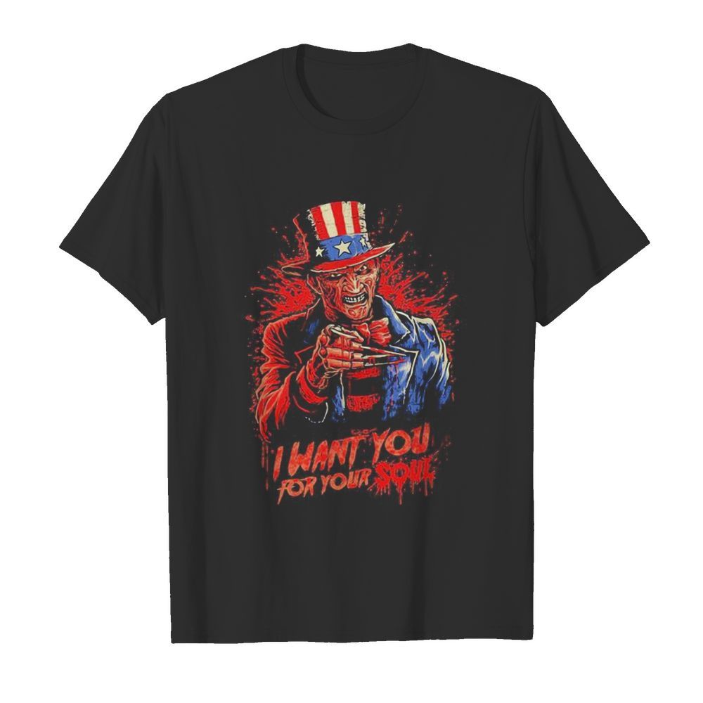 Halloween freddy krueger i want you for your soul shirt