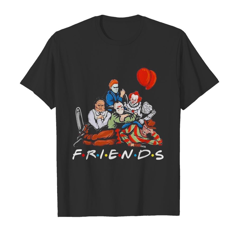 Halloween horror characters friends shirt