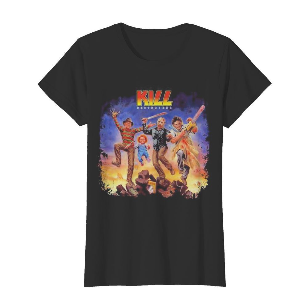 Halloween horror characters kiss destroyers  Classic Women's T-shirt