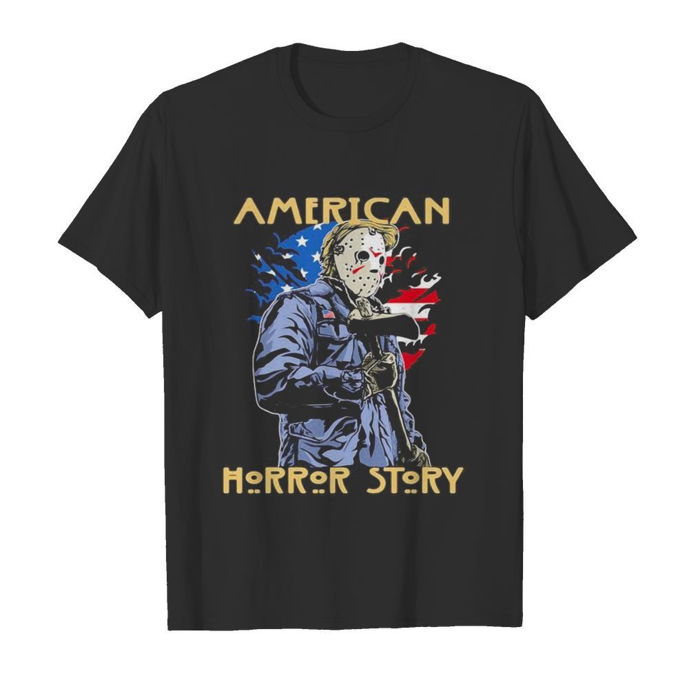 Halloween jason voorhees american horror story american flag independence day shirt