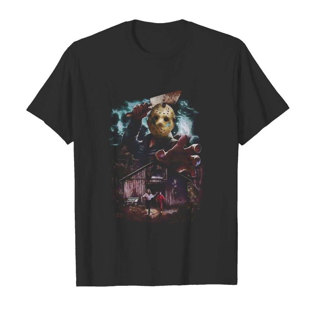 Halloween jason voorhees running from shirt