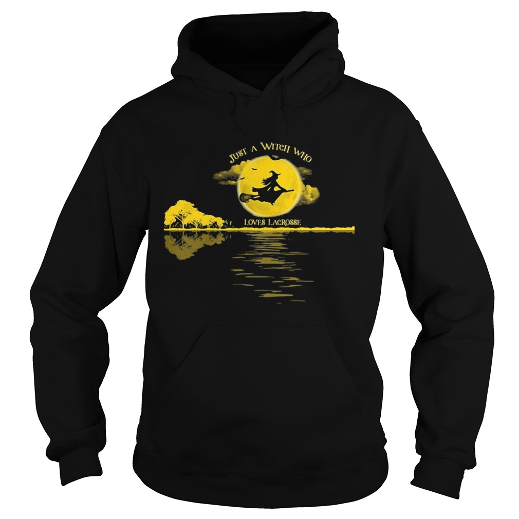 Halloween just a witch who loves lacrosse moon  Hoodie