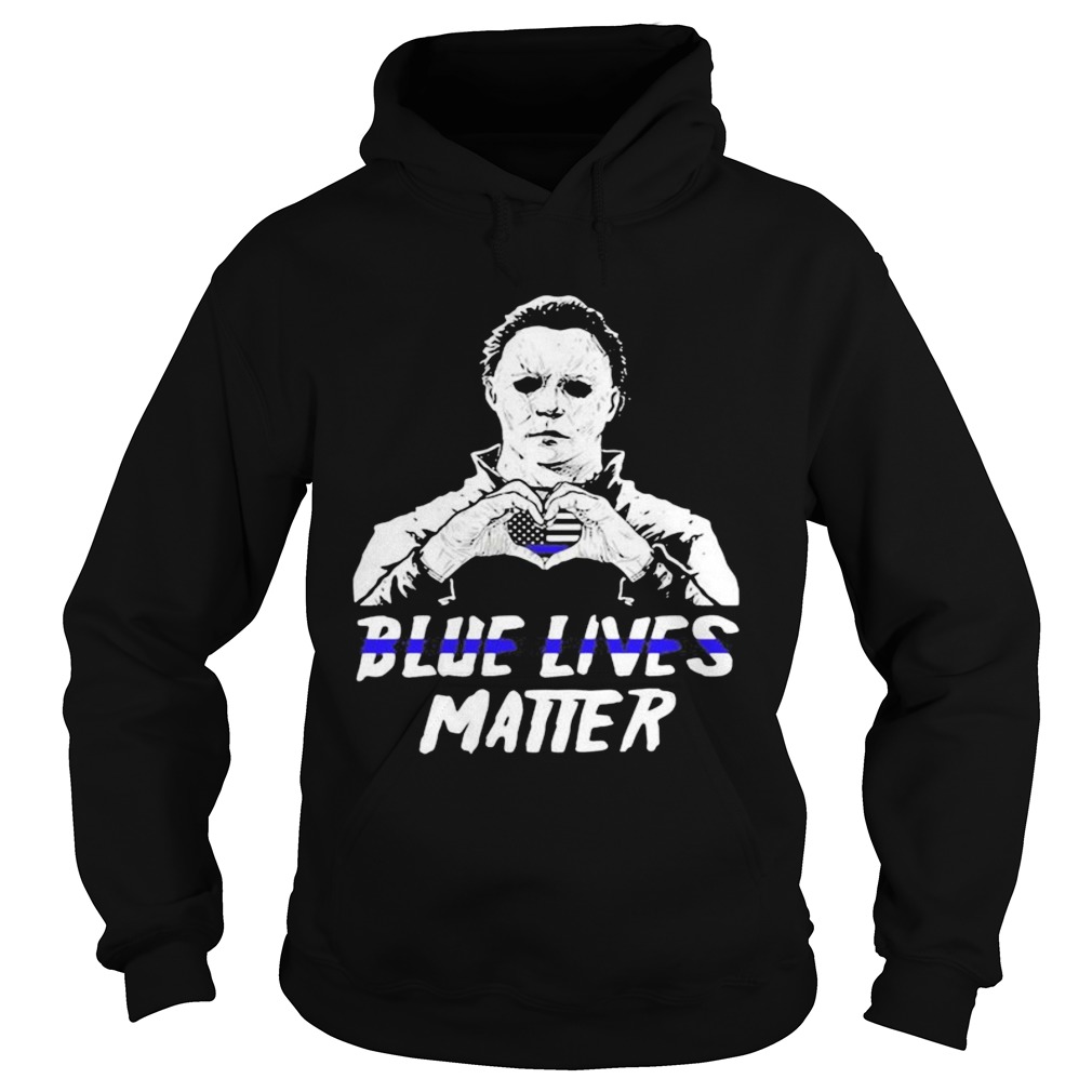 Halloween michael myers blue lives matter american flag independence day  Hoodie