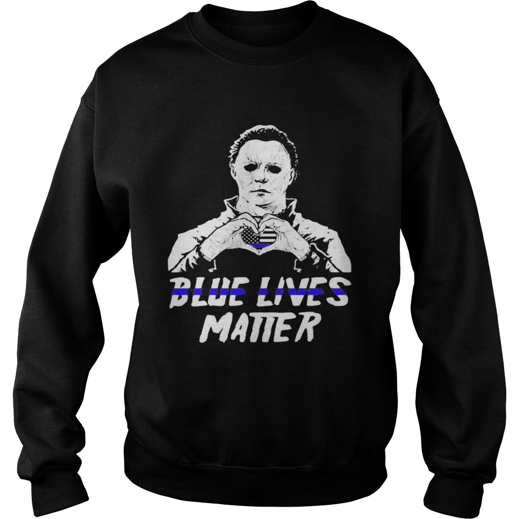 Halloween michael myers blue lives matter american flag independence day  Sweatshirt