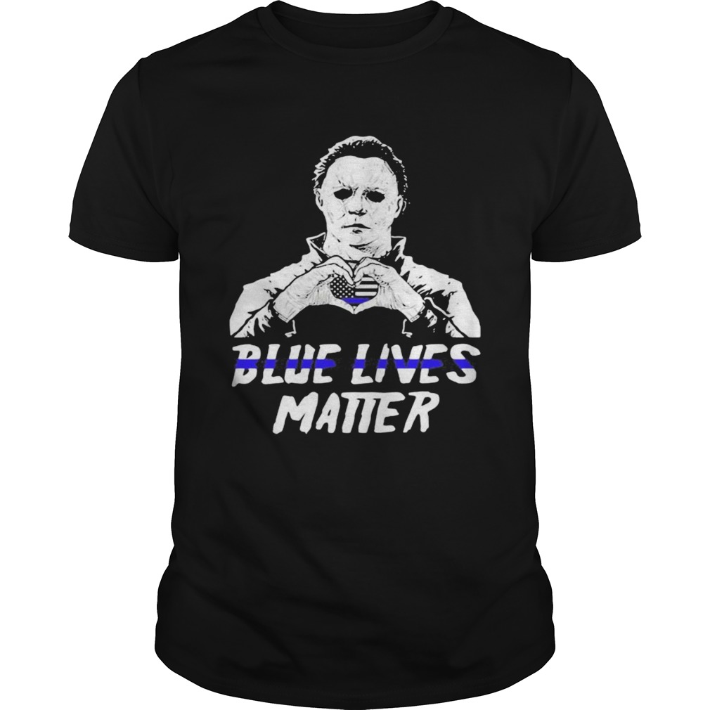 Halloween michael myers blue lives matter american flag independence day  Unisex