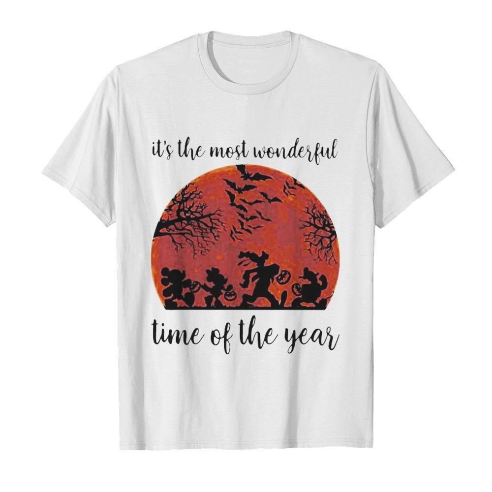 Halloween mickey mouse and friends it’s the most wonderful time of the year sunset shirt