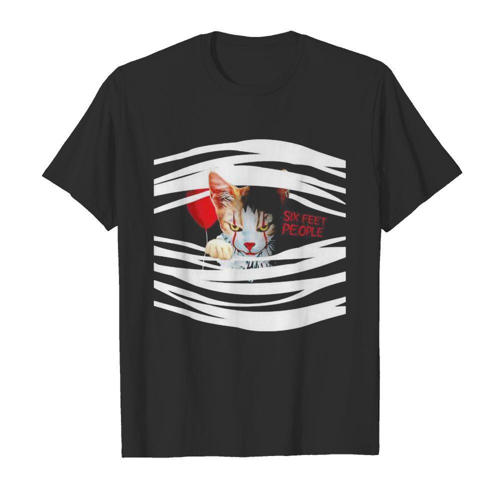 Halloween pennywise cat six feet people shirt