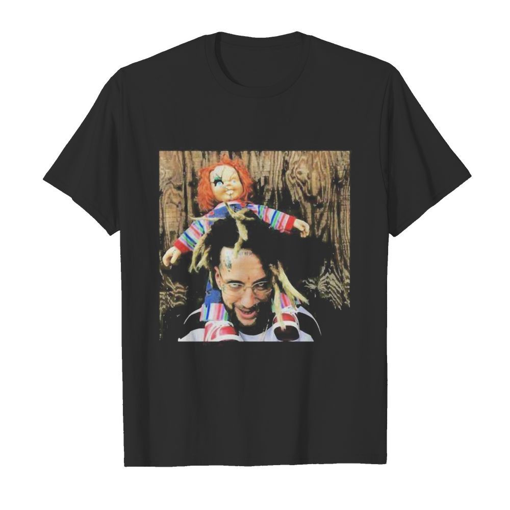 Halloween scrim with chucky shirt