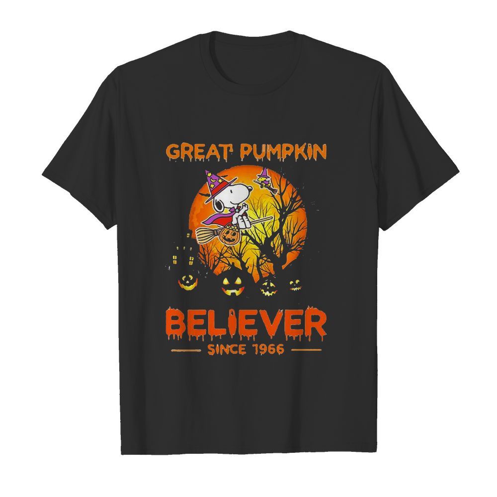 Halloween snoopy great pumpkin believer since 1966 shirt