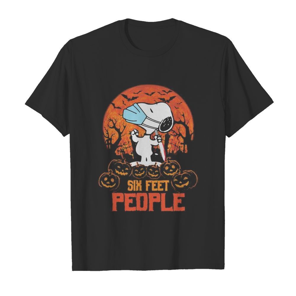 Halloween snoopy six feet people pumpkins shirt