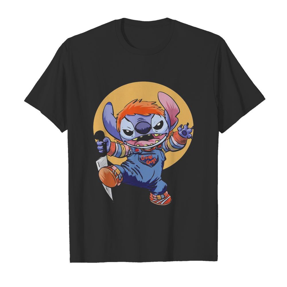 Halloween stitch good guys chucky doll moon shirt