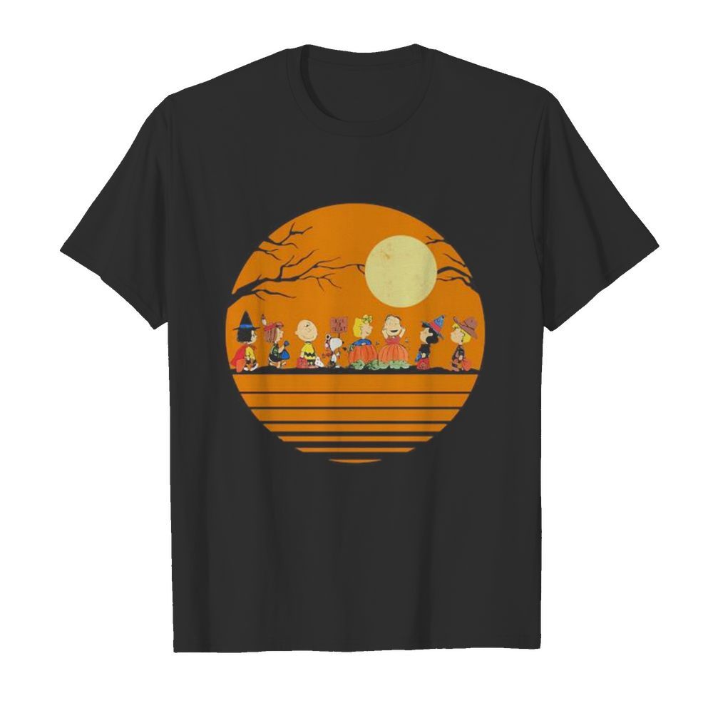 Halloween the peanuts moon vintage retro shirt