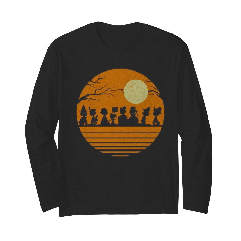 Halloween the peanuts moon vintage  Long Sleeved T-shirt 