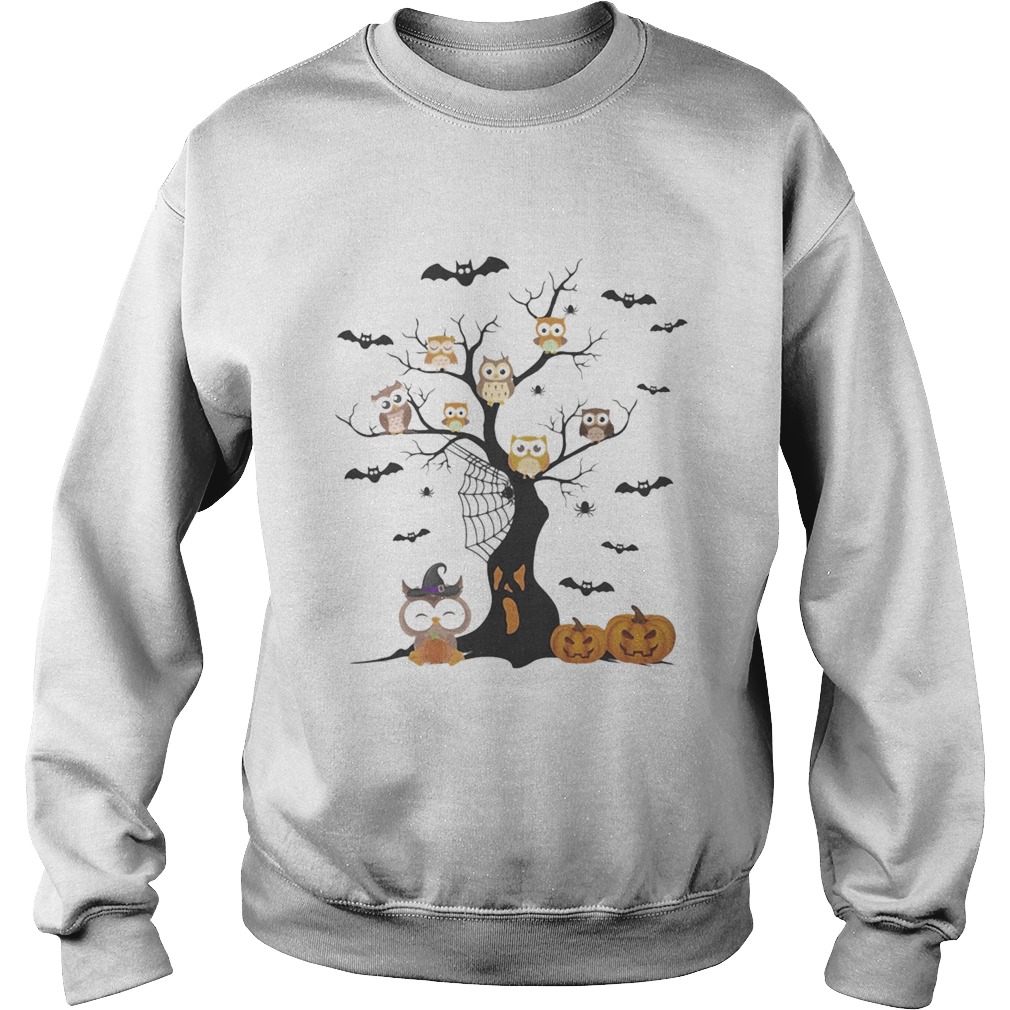 Halloween tree owls witch pumpkin  Sweatshirt