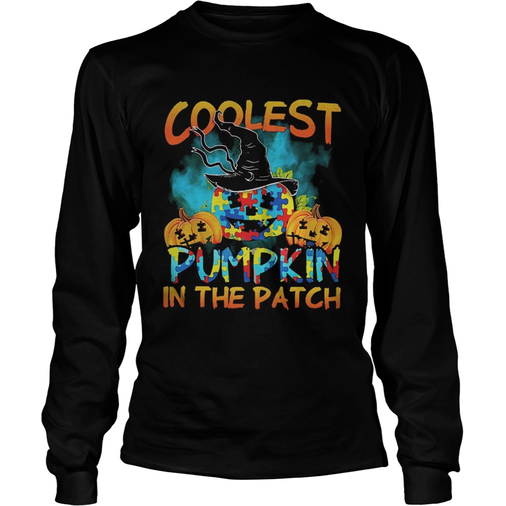 Halloween witch coolest pumpkin in the patch autism  Long Sleeve