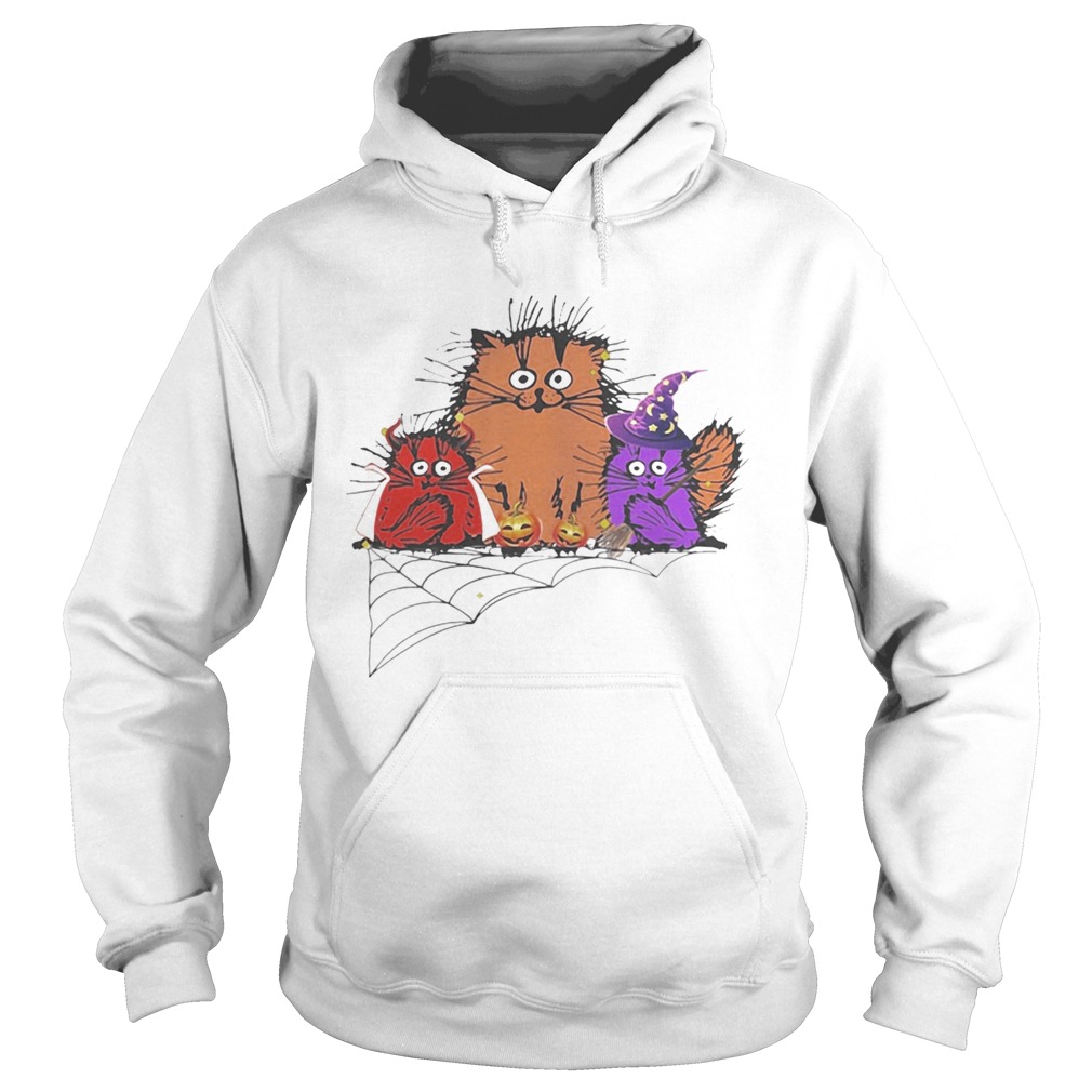 Happy halloween color cats pumpkin  Hoodie