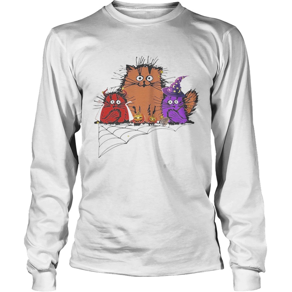 Happy halloween color cats pumpkin  Long Sleeve