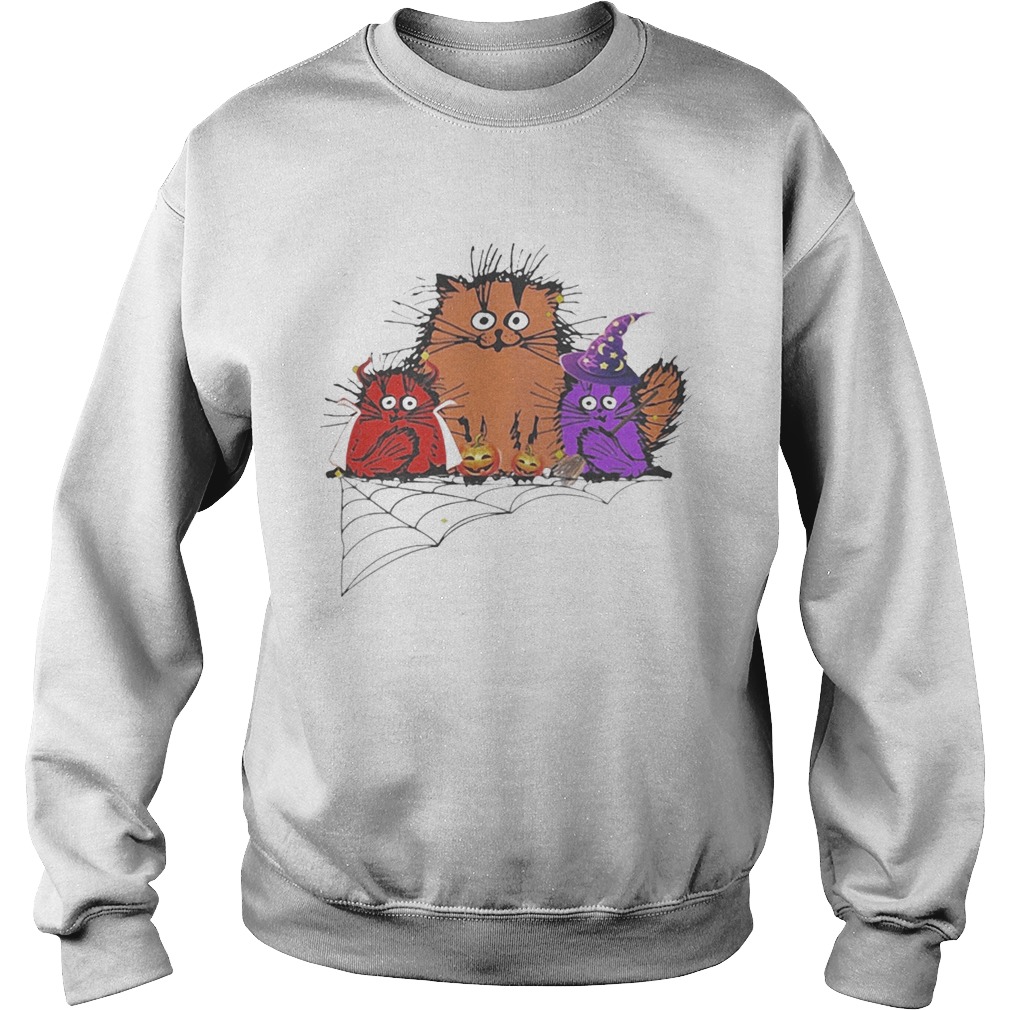 Happy halloween color cats pumpkin  Sweatshirt