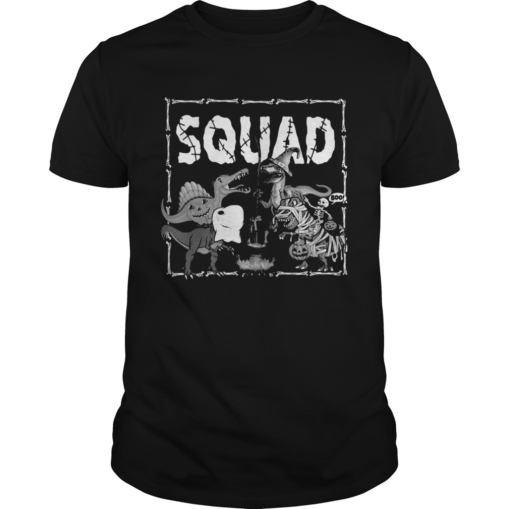 Happy halloween dinosaur witch squad shirt