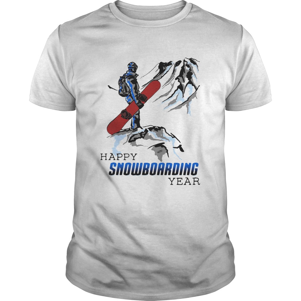 Happy snowboarding year mountain shirt