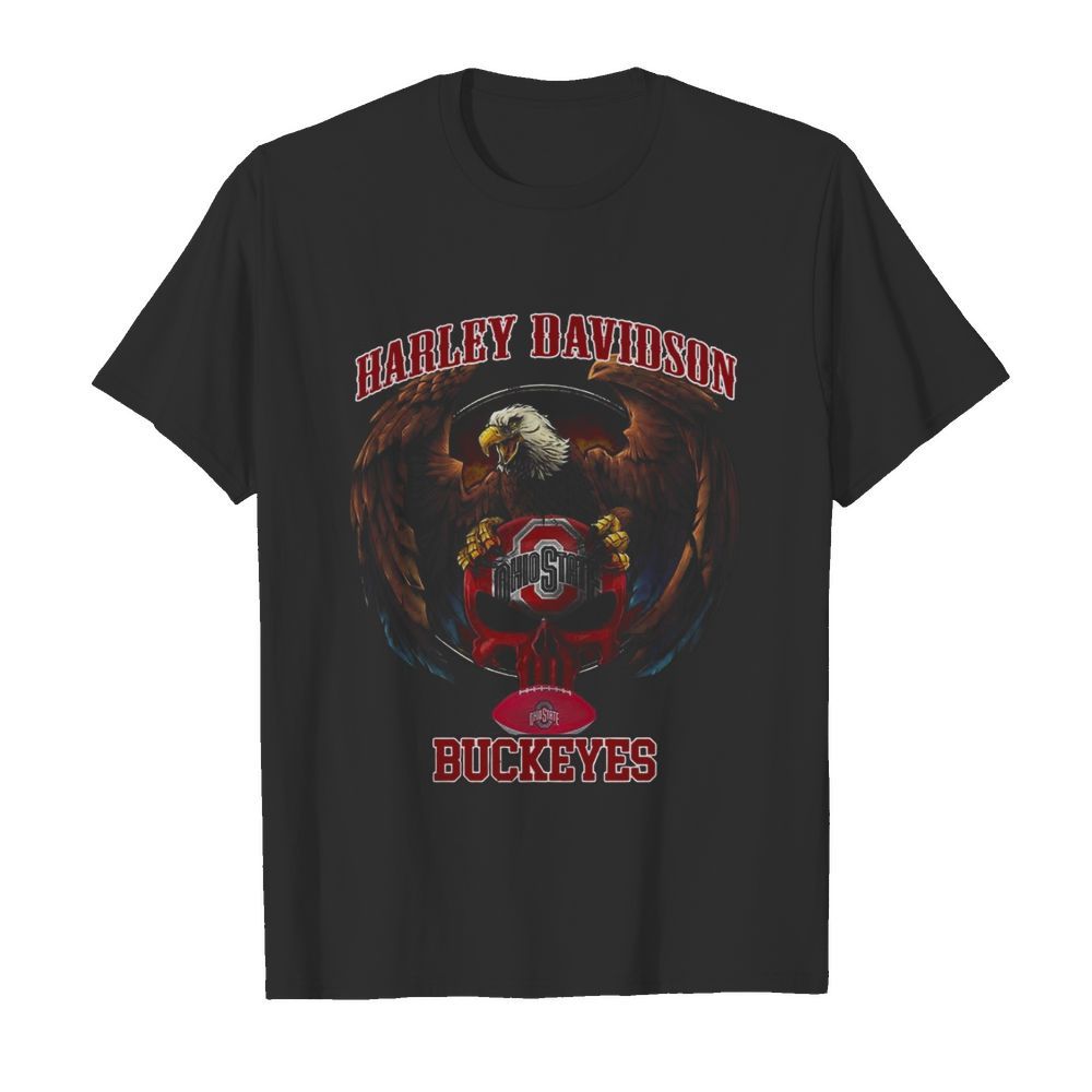 Harley Davidson Skull Ohio State Buckeyes shirt