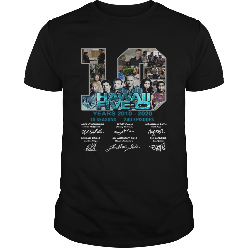 Hawaii Five O 10 Years 2010 2020 Signatures shirt